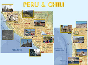 Peru en Chili overzichtskaartje