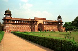 Palace inside the walls of Agra Fort