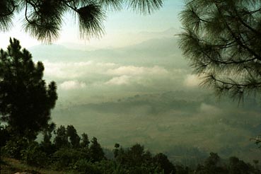A foggy Kathmandu Valley