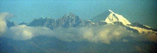 Himalaya gebergte, gezien vanaf Nagarkot