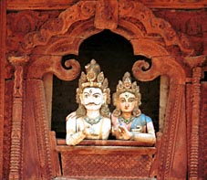 Shiva Parvati Temple seen from the Maju Deval, Durbar Tole.