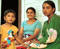 Our pension keeper (in the middle) with her niece and her sister.