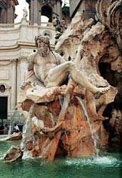 Fontein op Piazza Navona - klik om te vergroten