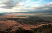 Uitzicht vanaf de kraterrand over Ngorongoro